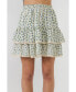 ფოტო #1 პროდუქტის Women's Floral Lace Trim Detail MIni Skirt