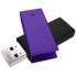 Фото #1 товара Флеш-накопитель EMTEC C350 Brick 2.0 - 8 ГБ USB Type-A 2.0 - 15 MB / s - поворотный - черный, фиолетовый