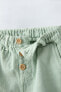 Textured bermudas with buttons