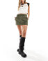 Фото #8 товара Aapee by A Bathing Ape quilted mini skirt in green