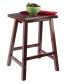 Katashi 23.78" Wood Fan Shape Counter Stool