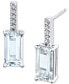 Фото #1 товара Серьги Macy's Aquamarine & Diamond Stud