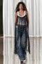 Фото #1 товара Длинное платье с бахромой ZARA