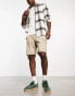 Jack & Jones Intelligence drawstring cargo short in beige