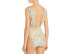Nicholas Sonya 285516 Women Belted Printed One-Piece Swimsuit, Size XL