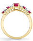 ფოტო #3 პროდუქტის Ruby (3/4 ct. t.w.) & Diamond (1/20 ct. t.w.) Ring in 10k Gold