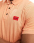 HUGO RED Dereso polo shirt in orange Mittelorange, 2XL - фото #3