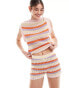 Фото #4 товара ASOS DESIGN knitted stripe micro short in multi