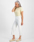 ფოტო #1 პროდუქტის Women's High-Rise Wide-Leg Crop Jeans, Created for Macy's