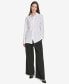 ფოტო #4 პროდუქტის Women's Button-Down Side-Ruched Blouse