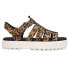 Фото #1 товара TOMS Fisherman Lug Leopard Print Platform Womens Brown Casual Sandals 10017904T