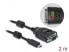 Delock 90414 - Black - 2 m - USB Type-C - RS-232 DB9 - Male - Male