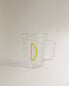 Borosilicate mug with initial d