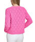 Фото #2 товара Women's Diamond-Shaped Pointelle Sweater