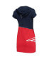 Women's Navy and Red New England Patriots Hooded Mini Dress