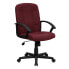 Фото #4 товара Mid-Back Burgundy Fabric Executive Swivel Chair With Nylon Arms