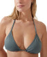 Фото #3 товара Women's Solid Slider Triangle Bikini Top