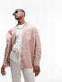 Topman long sleeve super oversized fit pocket detail shirt in pink