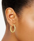 ფოტო #2 პროდუქტის Textured Weave Small Hoop Earrings in 10k Gold, 25mm