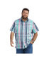 ფოტო #1 პროდუქტის Big & Tall Short-Sleeve Plaid Sport Shirt