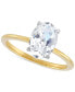 IGI Certified Lab Grown Diamond Oval Solitaire Engagement Ring in 14k Gold