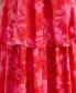 ფოტო #5 პროდუქტის Juniors' Floral Tie-Strap Tiered Maxi Dress