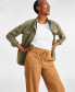 Petite Solid Drawcord-Hem Utility Pants, Created for Macy's