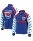 Фото #1 товара Men's Mitchell & Ness Blue New Jersey Nets Hardwood Classics Authentic Warm-Up Raglan Full-Zip Jacket