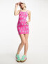 Obey margo tank dress in pink