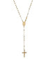 ფოტო #1 პროდუქტის Cross Rosary 21-1/4" Lariat Necklace in 18k Gold-Plated Sterling Silver, Created for Macy's