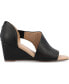 ფოტო #5 პროდუქტის Women's Aretha Perforated Peep Toe Wedge Sandals