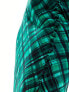 French Connection Dani check midi skirt in dark green