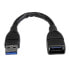 Фото #2 товара Кабель продлительный USB 3.0 A-to-A Startech.com - 6 дюймов - черный - 0.152 м - USB A - USB A - USB 3.2 Gen 1 (3.1 Gen 1) - 5000 Мбит/с - черный