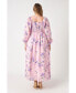Фото #3 товара Women's Plus size Floral Smocked Maxi Dress