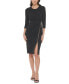 Фото #1 товара Women's Metallic Zip-Trim Sheath Dress