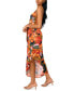 Фото #4 товара Women's Tropical-Print Tie-Waist Jumpsuit