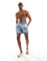 Barbour International tie dye swim shorts in blue