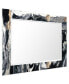 Фото #4 товара 'Ebony' Rectangular On Free Floating Printed Tempered Art Glass Beveled Mirror, 40" x 30"