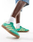 adidas Originals Gazelle Indoor trainers in green and yellow