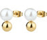 Decent gold-plated earrings with pearls Perfect BPC23