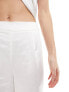 Y.A.S Bridal satin wide leg trouser co-ord in white 2XL - фото #5