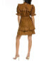 Фото #2 товара Stellah Eyelet Trim Mini Dress Women's Brown S