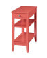 Фото #2 товара American Heritage 1 Drawer Chairside End Table with Shelves