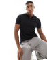 New Look muscle fit polo shirt in black