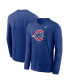 ფოტო #2 პროდუქტის Men's Royal Chicago Cubs Over Arch Performance Long Sleeve T-shirt