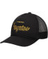 Фото #2 товара Men's Black Pittsburgh Penguins Script Side Patch Trucker Adjustable Hat