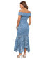 ფოტო #1 პროდუქტის Women's Off-The-Shoulder Lace Handkerchief-Hem Dress