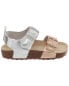 Toddler Buckle Faux Cork Sandals 9