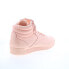 Reebok Freestyle Hi Womens Orange Leather Lace Up Lifestyle Sneakers Shoes