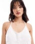 Фото #2 товара ASOS DESIGN denim halter top in white